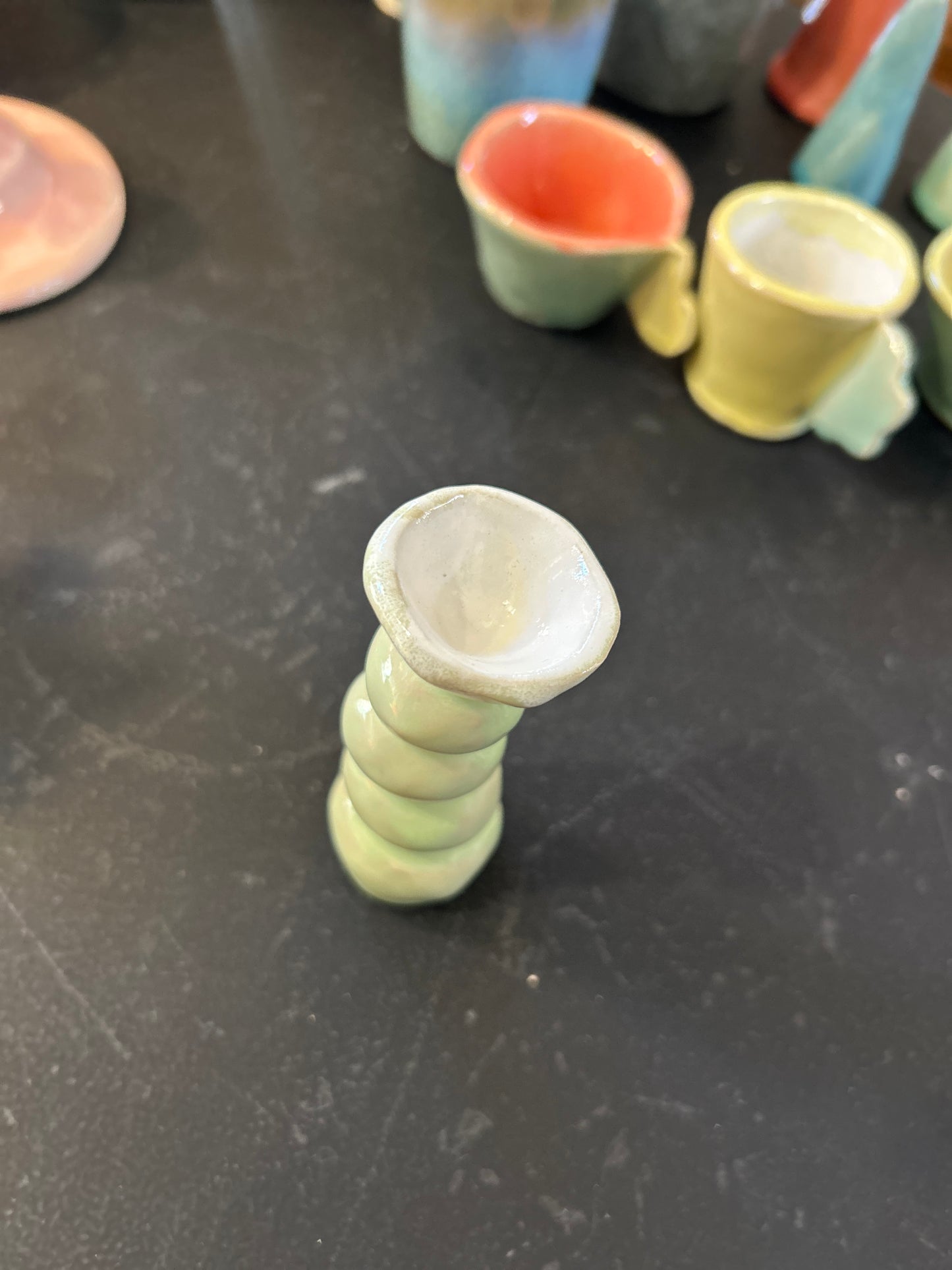Kerzenständer oder Eierbecher glasiert - Handgemachte Keramik von Johanna Reiner