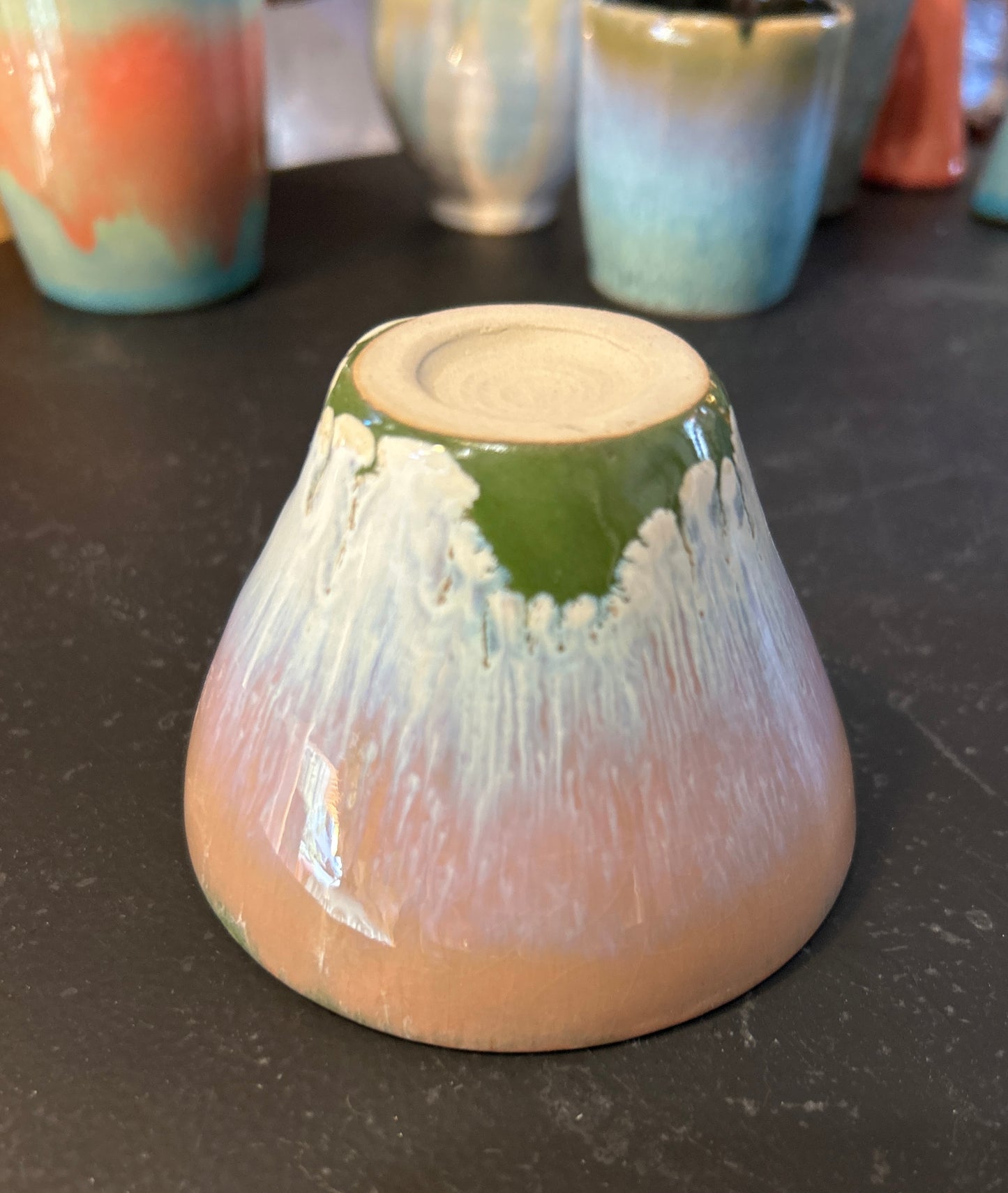 Teeschale glasiert - Handgemachte Keramik von Johanna Reiner