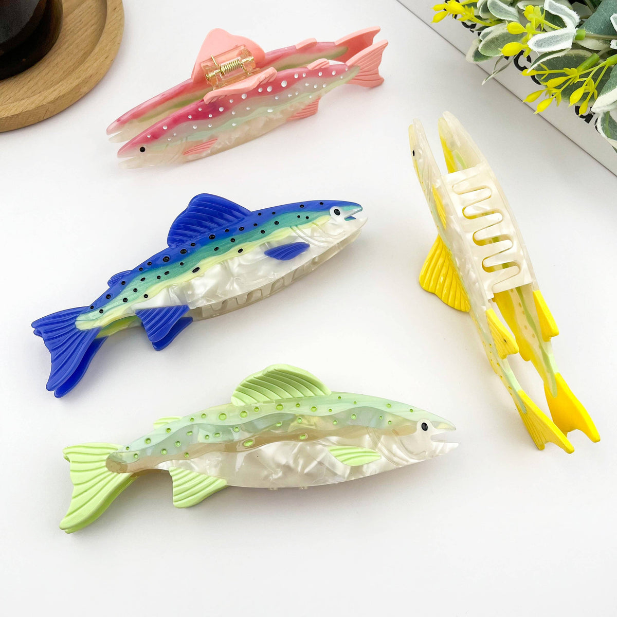 Haarklammer Lachs in Rosa