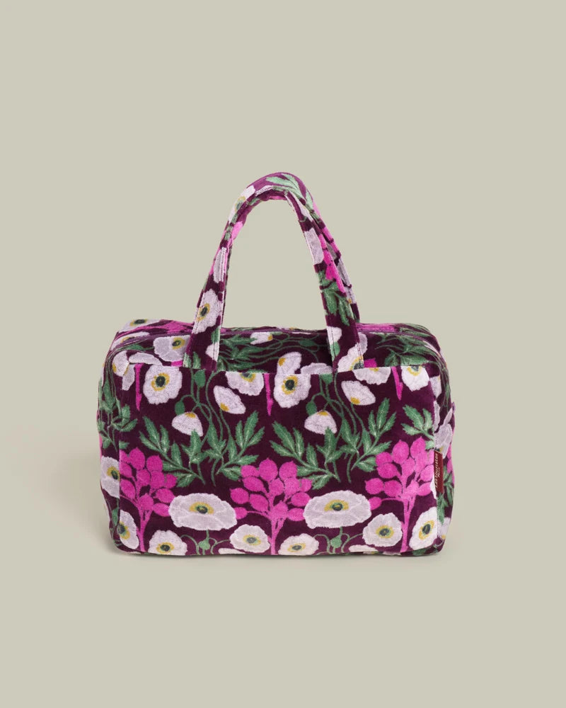 Kleine Samttasche von Les Touristes Paris – 100% Baumwolle – Poppy Fig
