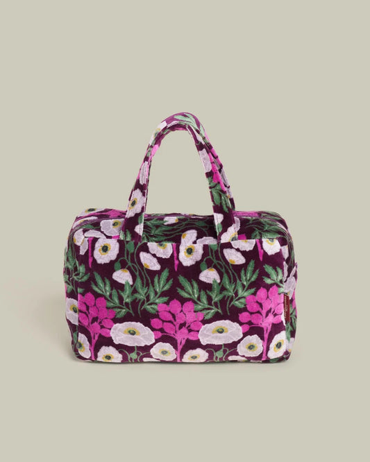 Kleine Samttasche von Les Touristes Paris – 100% Baumwolle – Poppy Fig