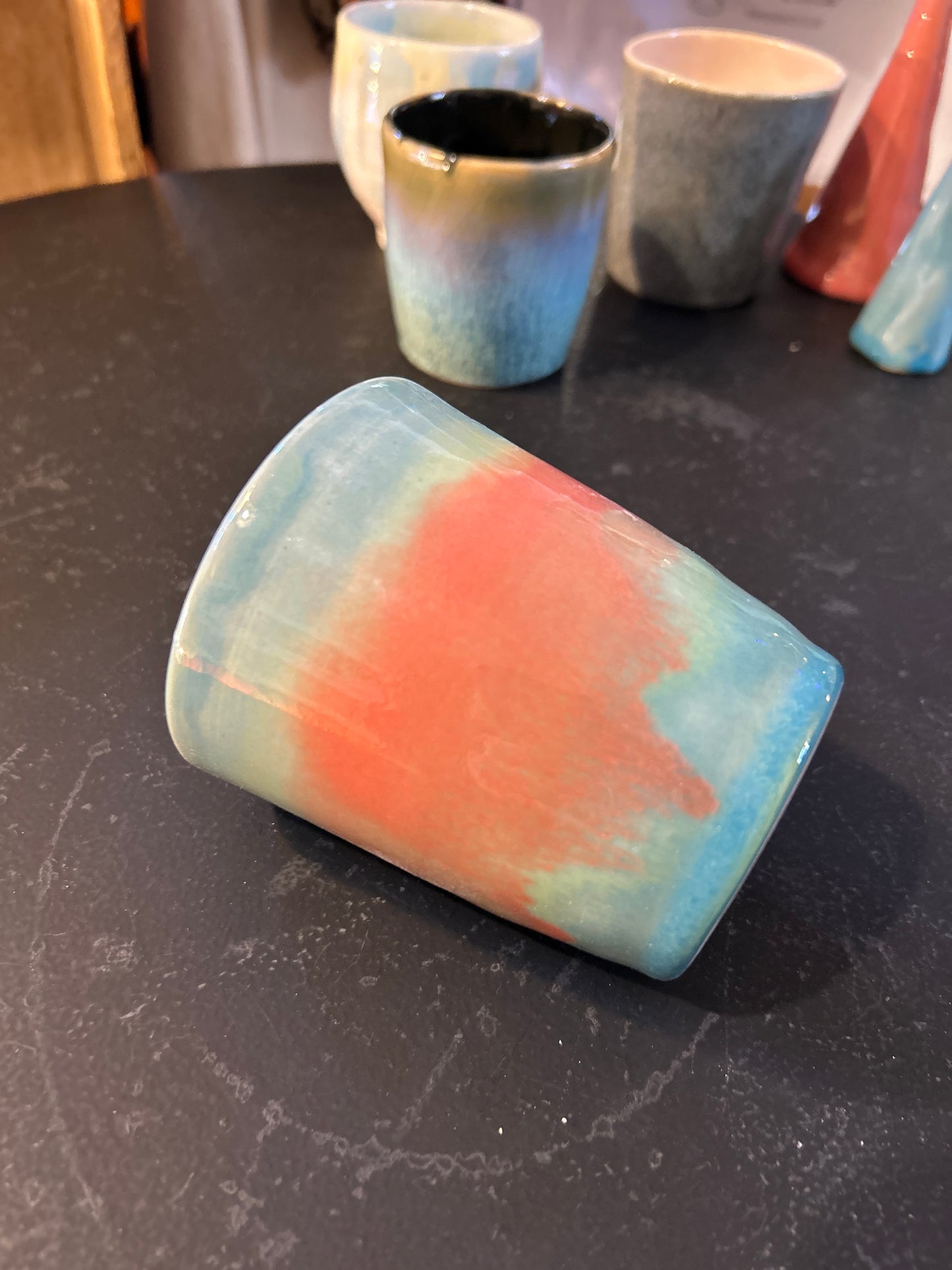 Teeschale/Kaffeebecher glasiert - Handgemachte Keramik von Johanna Reiner