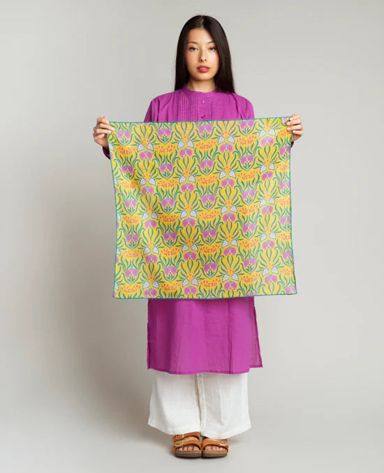 Square Scarf - Muguet Yellow