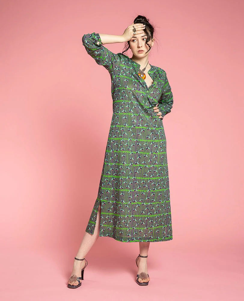 Langes Kleid – Bato Vibrant Green