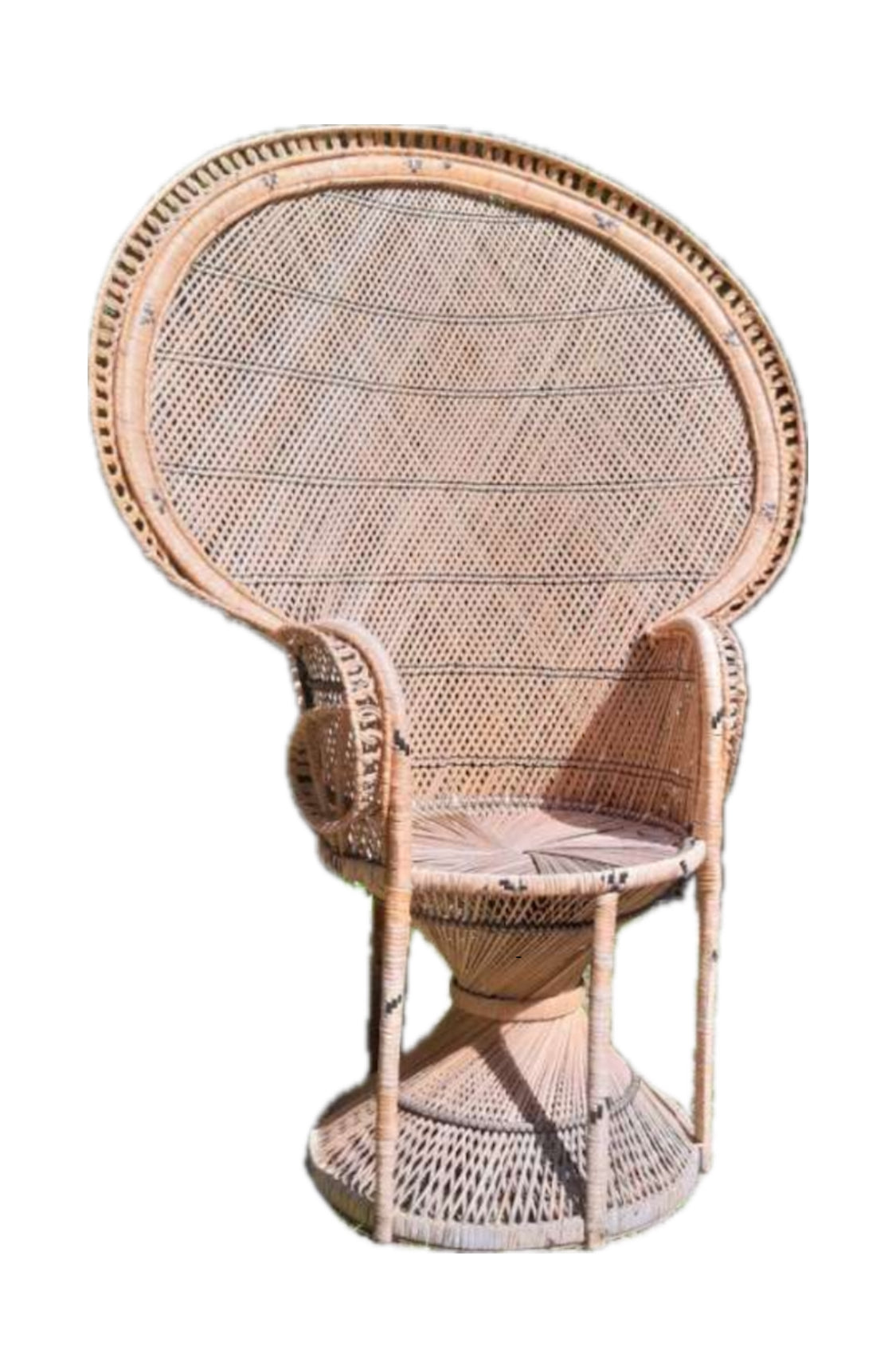 Vintage Peacock Chair / Pfauenstuhl aus Rattan