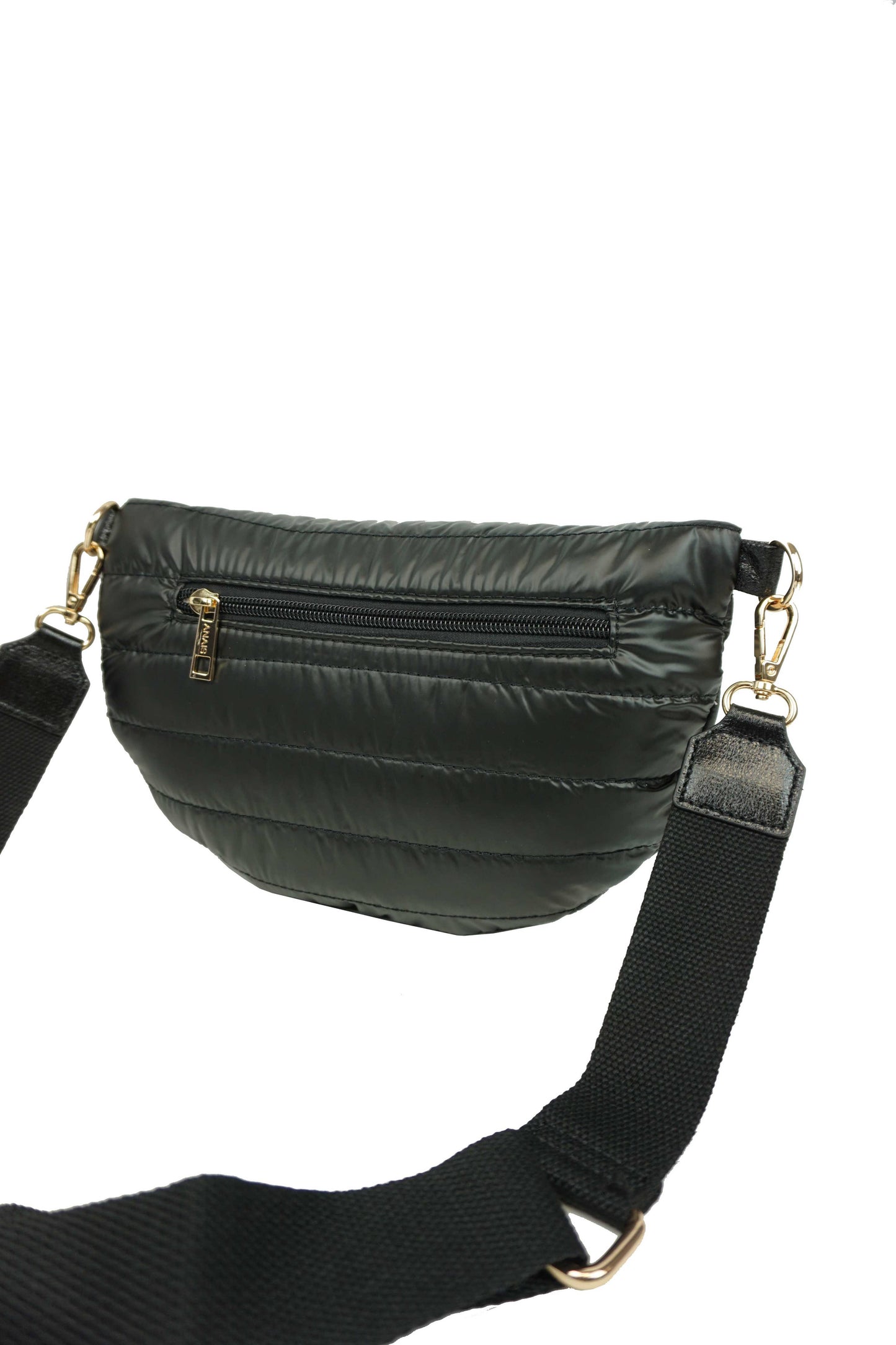 Gesteppte Gürteltasche Schwarz