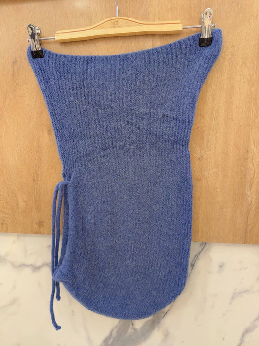 Balaklava mit Baby-Alpaka mit Kordeln: Bleu Jean