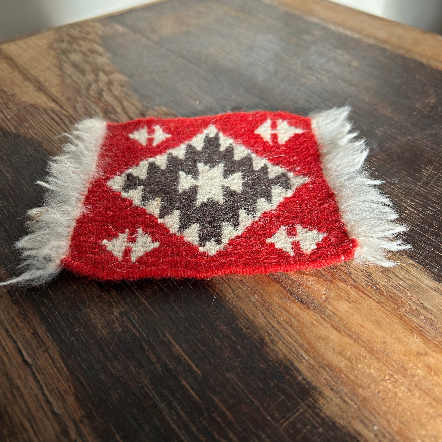 Vintage Kelim Untersetzer mit Fransen