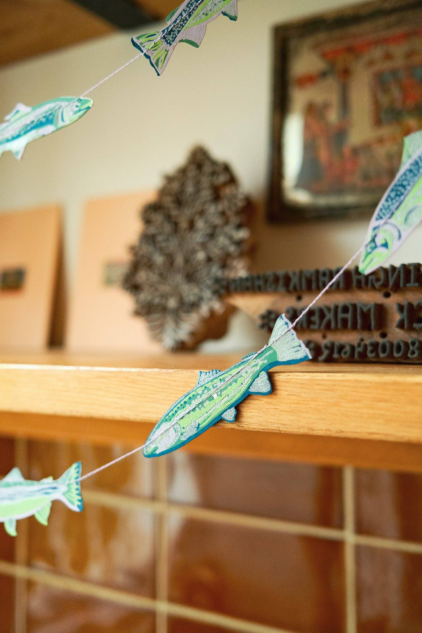 Leckere Sardellen – genähte Girlande