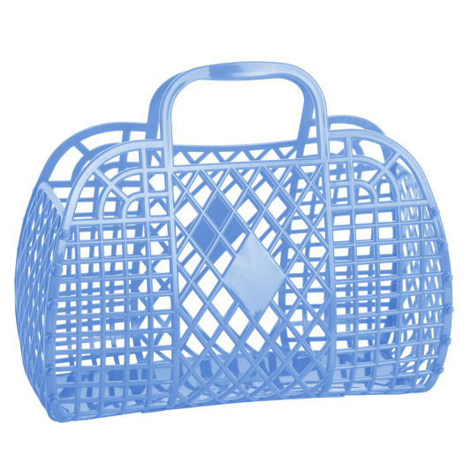 Sun Jellies Retro Basket Jelly Bag – Groß: Cornflower Blue