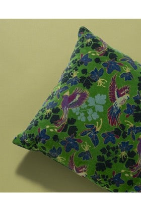 Kissen COUSSIN CARRE VELOURS - Ancolie Vibrant Green – 100% Baumwolle