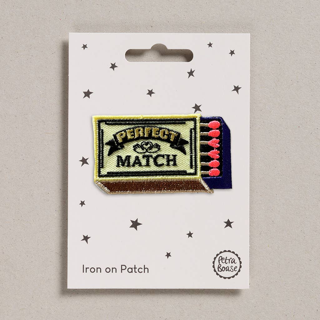 Perfekte Übereinstimmung | Matchboxes/Zündhölzer aufbügelbarer, bestickter Aufnäher