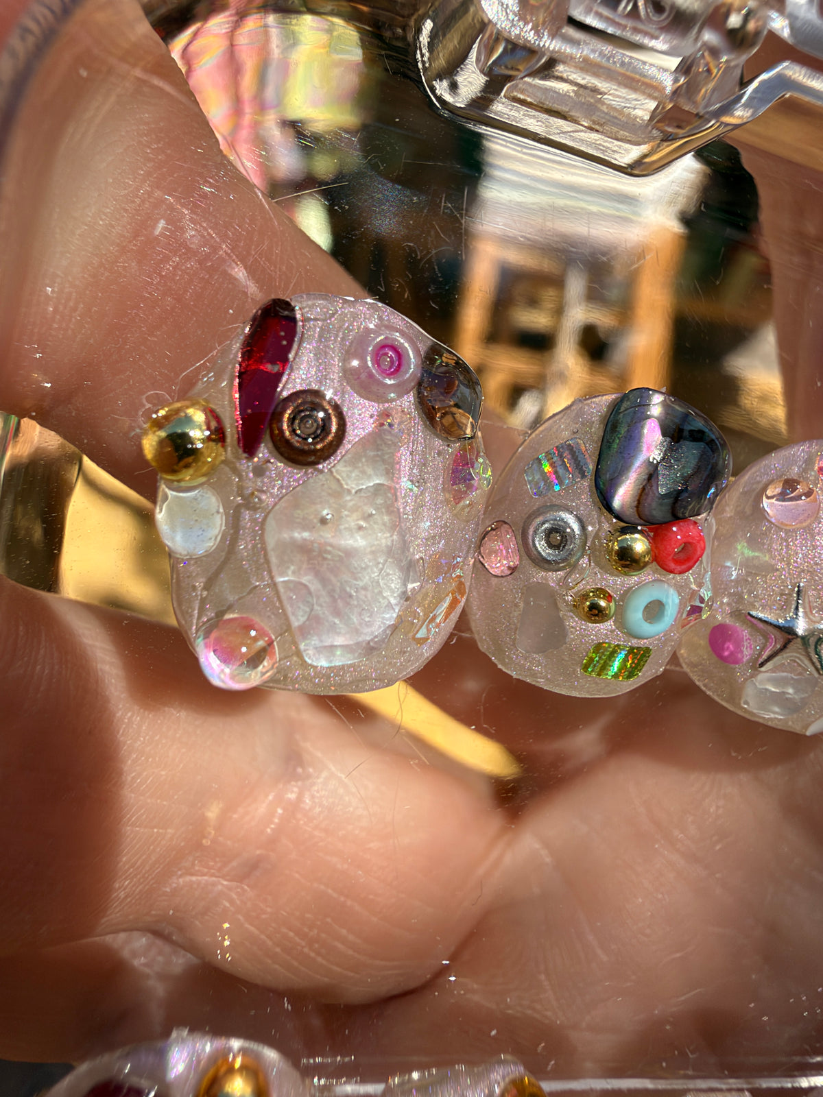 Set bedazzled Press-On Nails made by @managerienails