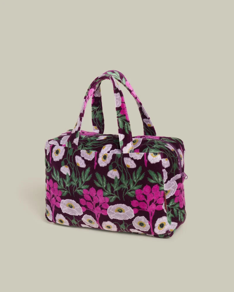 Kleine Samttasche von Les Touristes Paris – 100% Baumwolle – Poppy Fig