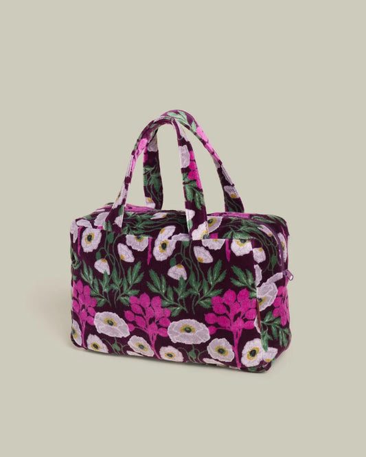 Kleine Samttasche von Les Touristes Paris – 100% Baumwolle – Poppy Fig