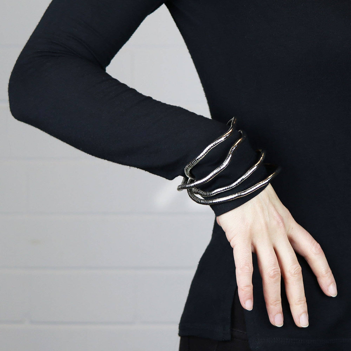 Biegsame Halskette Schlangenkette si. dunkel 5mm Armband