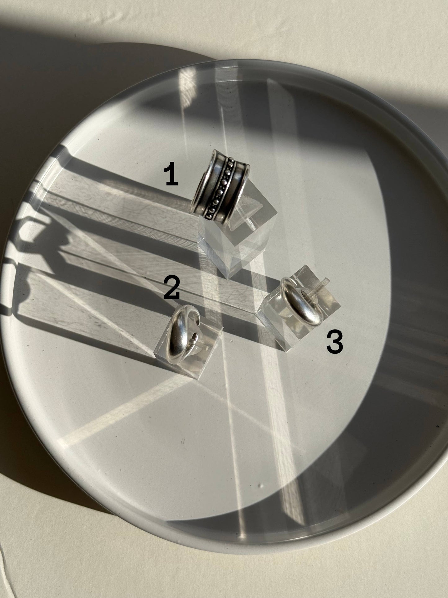 Silber Damenring – Handgefertigtes, verstellbares Design: Nr. 3