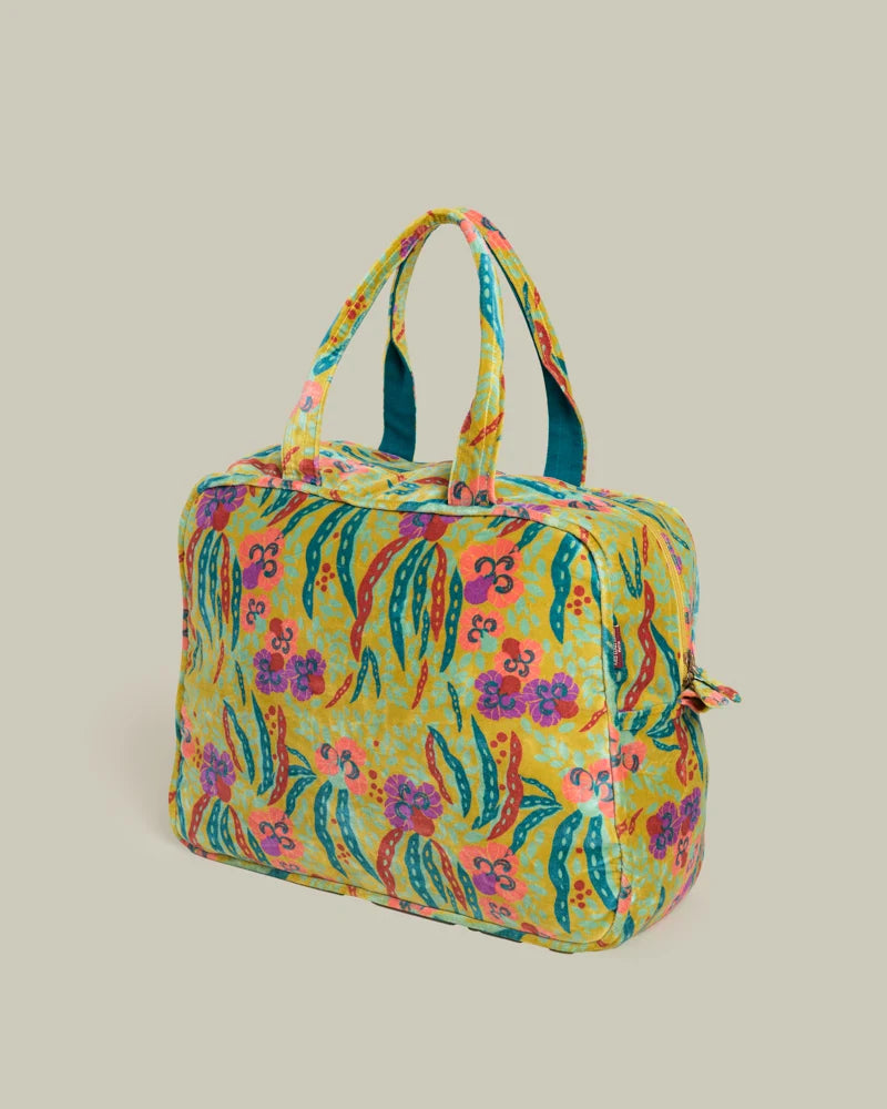 Weekender Tasche von Les Touristes Paris – 100% Baumwolle – Allegria Gold Print