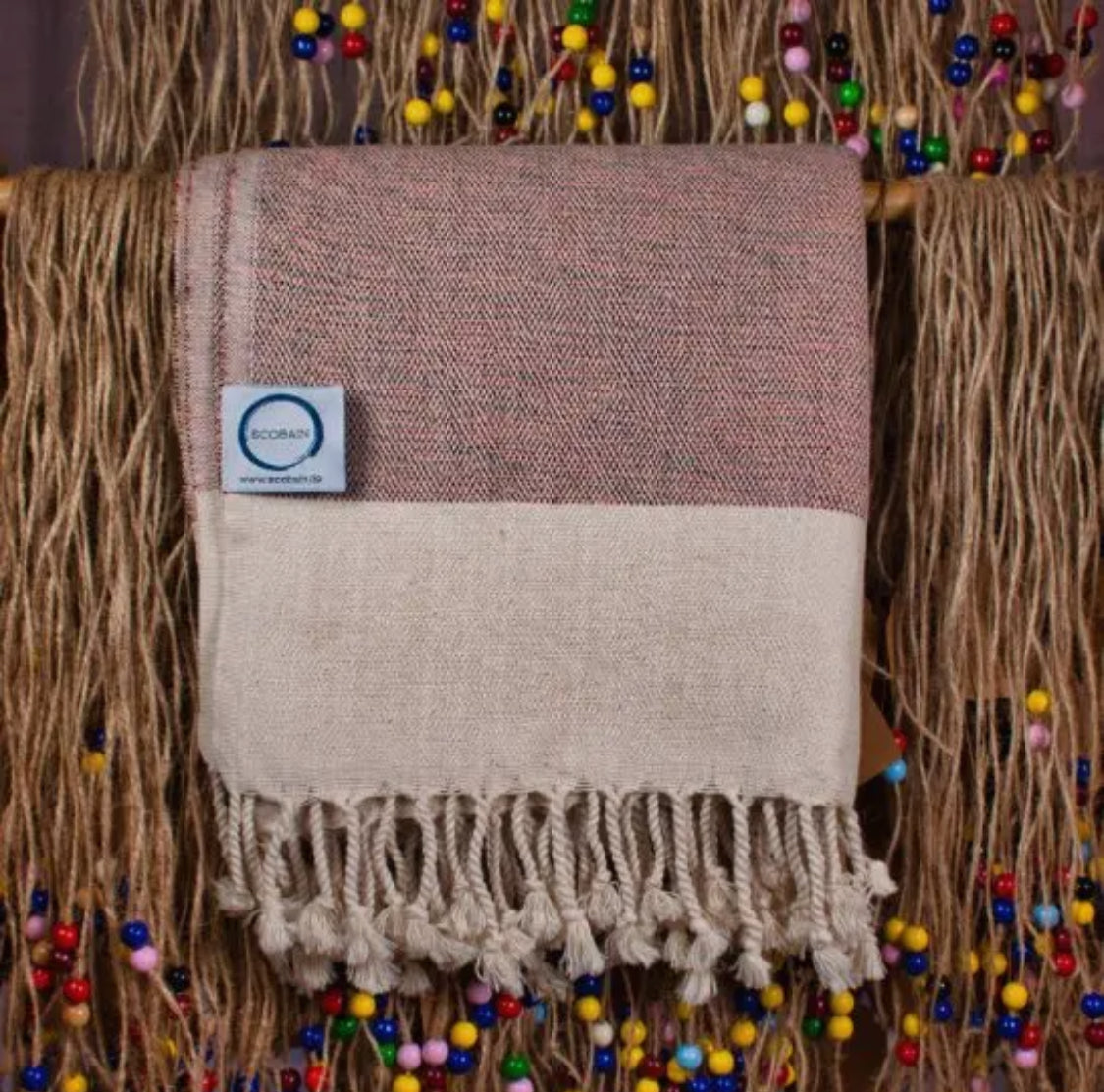 Hamamtuch/Saunatuch/Badetuch mit Fransen aus 100% Baumwolle