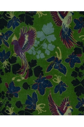 Kissen COUSSIN CARRE VELOURS - Ancolie Vibrant Green – 100% Baumwolle