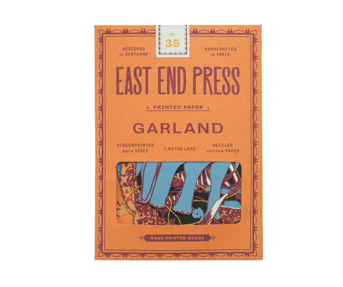 Genähte Girlande mit Safaritieren