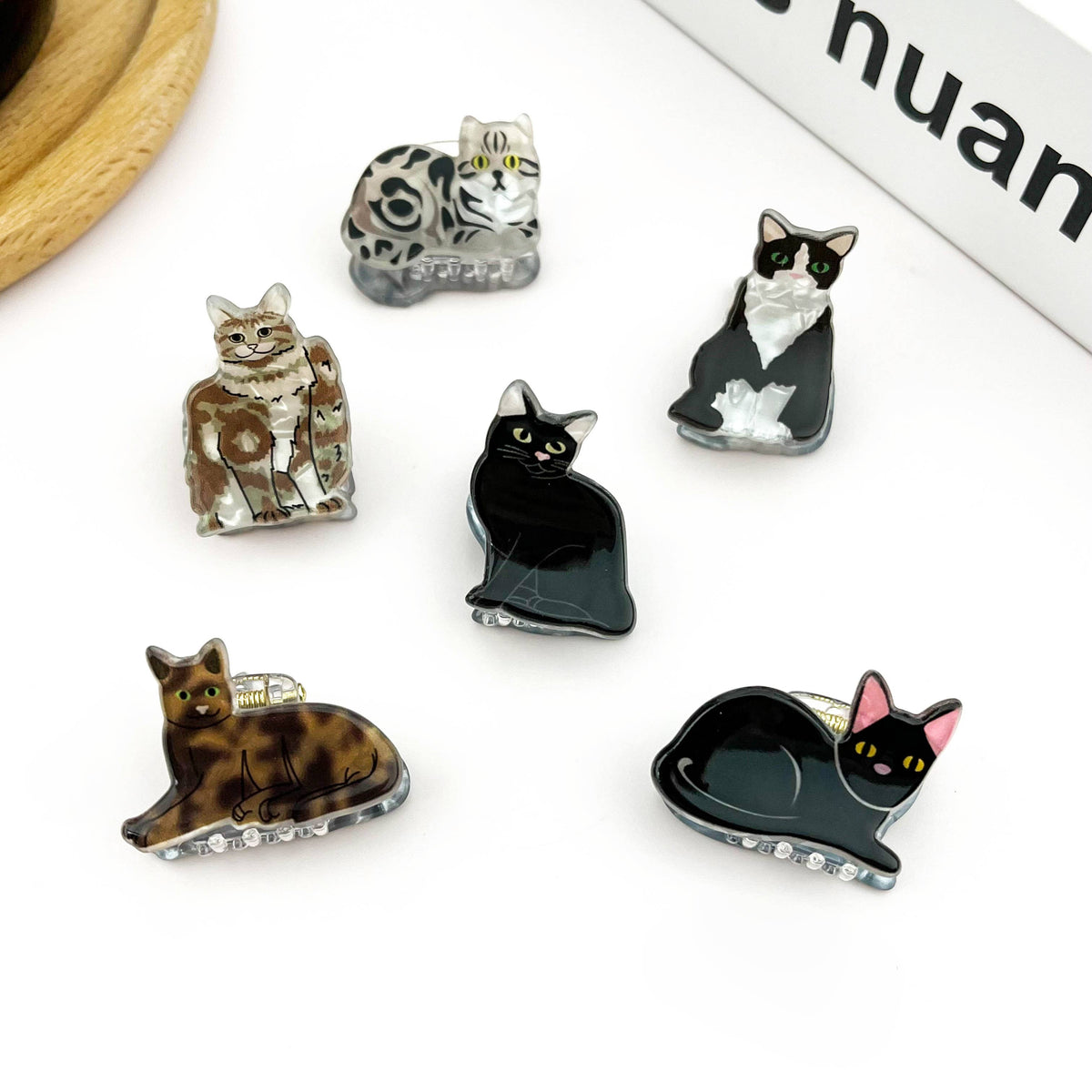 Mini Haarklammer Katze Siam