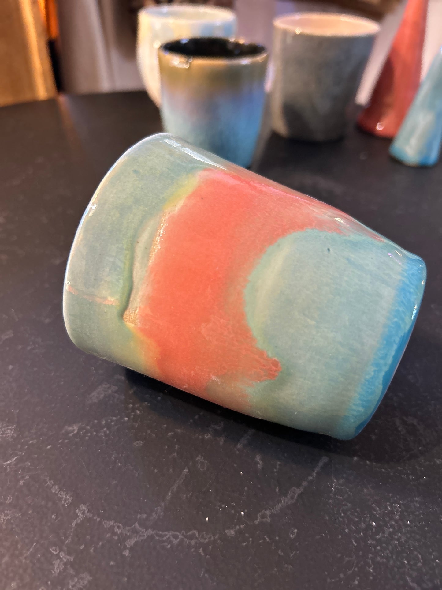 Teeschale/Kaffeebecher glasiert - Handgemachte Keramik von Johanna Reiner