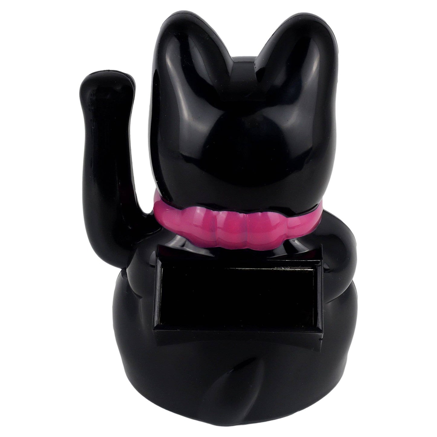 Glückskatze Maneki-neko Winkekatze Solar schwarz 10,5cm
