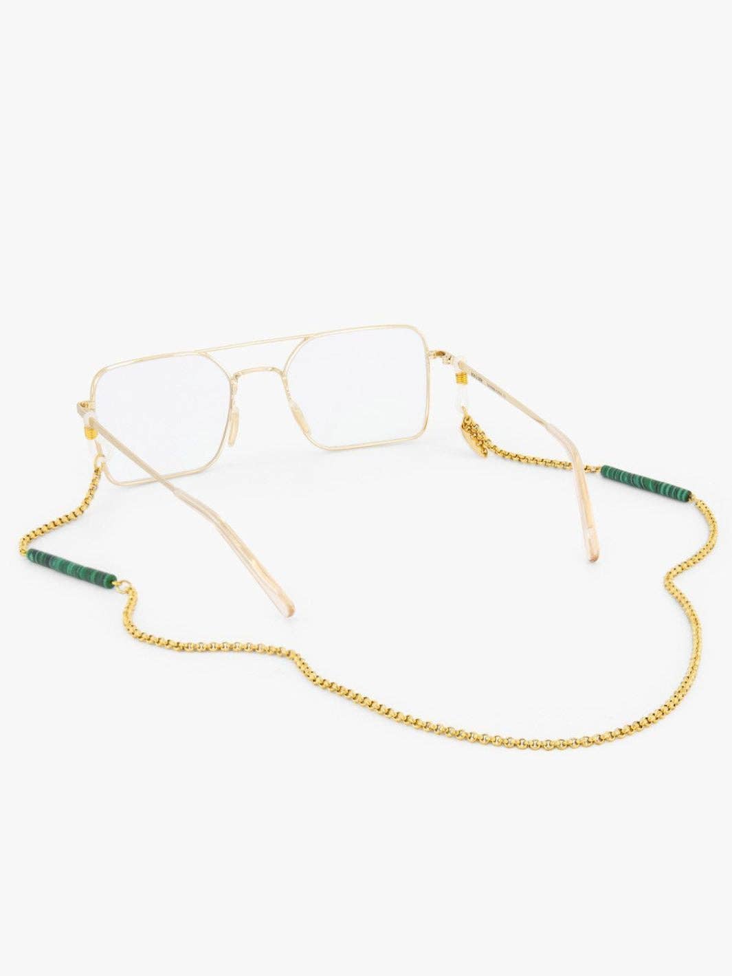 Missy Malachit Brillenkette von Coco Bonito