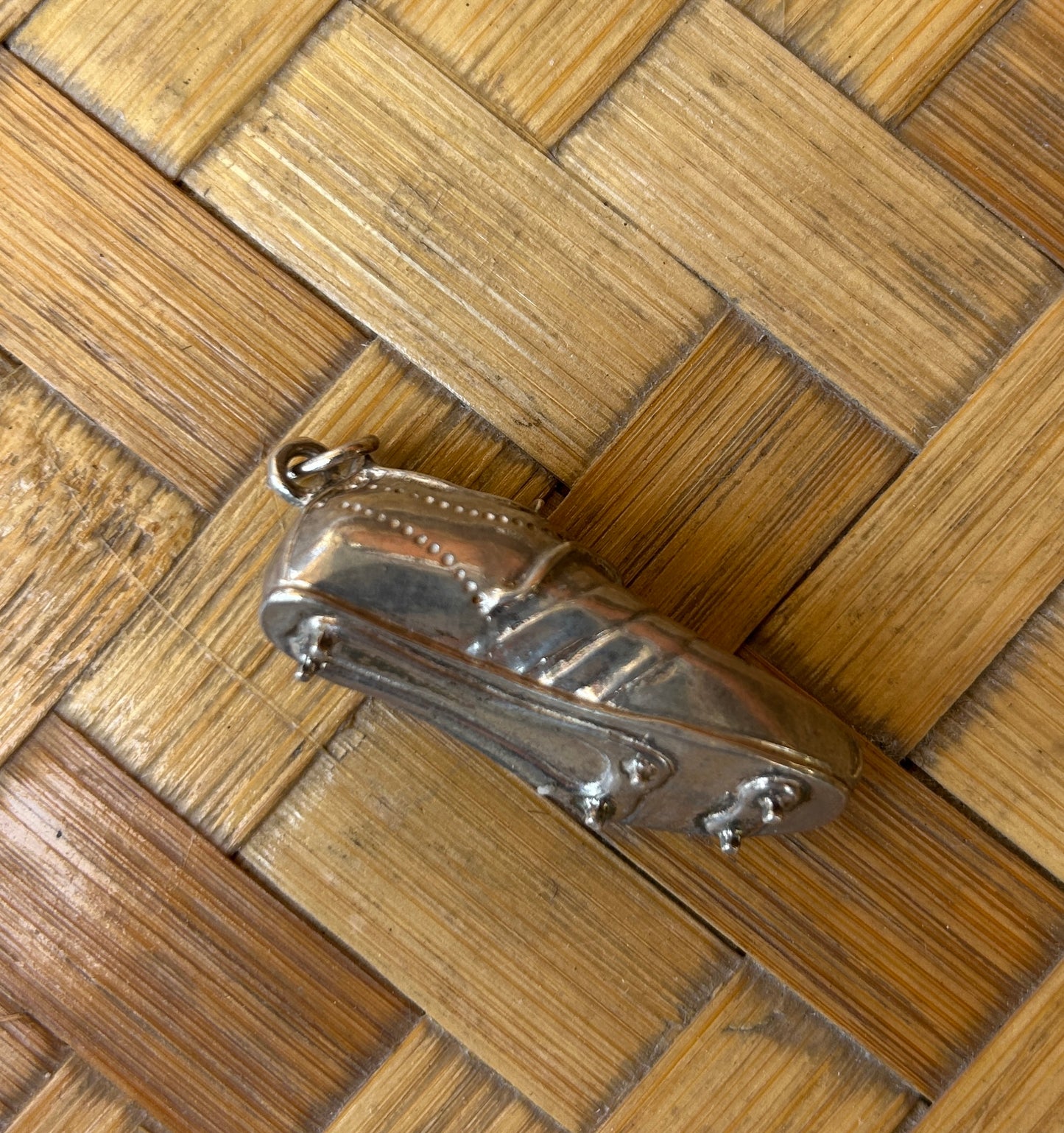 Massiver Silber Anhänger Fußballschuh