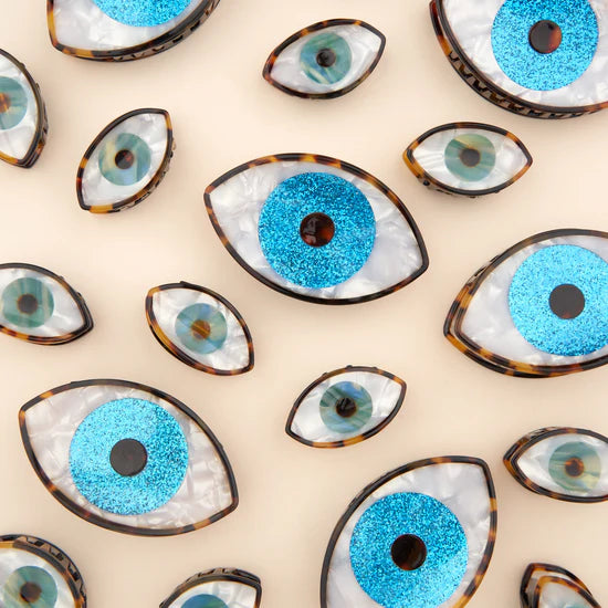Mini-Haarklammer Auge in blau von Coucou Suzette