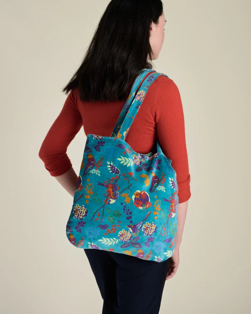Totebag von Les Touristes Paris – 100% Baumwollen- Birdy Teal