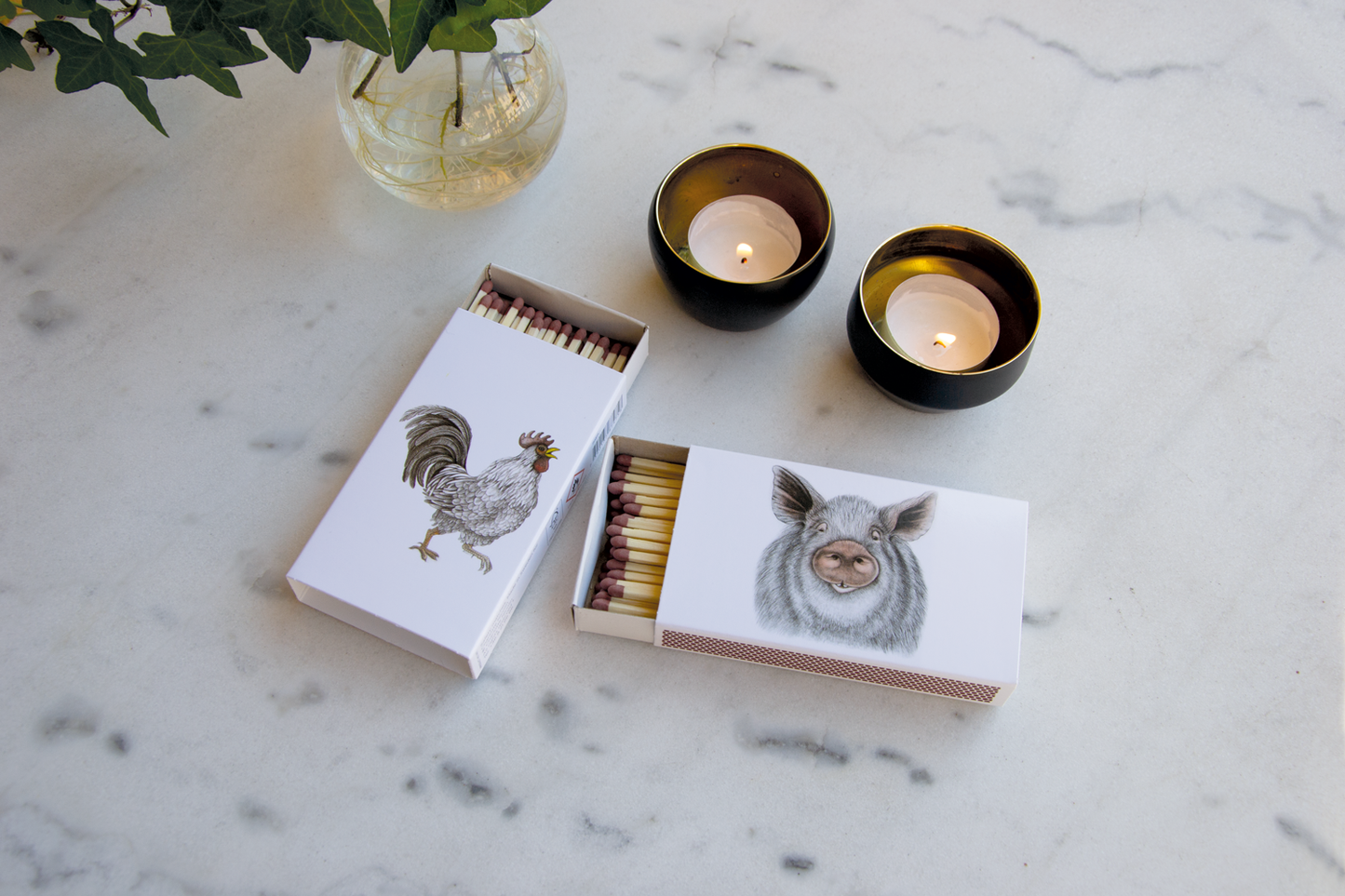 Ralph der Hahn - Streichholzschachtel/Zünder