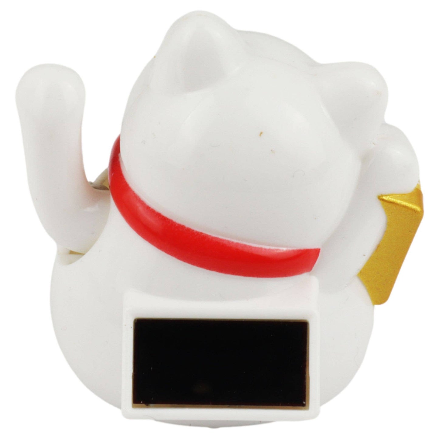 Glückskatze Mini Maneki-neko Kostbarkeit weiß Solar 5cm