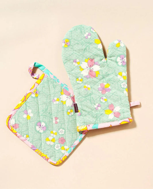 Ofenhandschuh und Topflappen-Set von Les Touristes Paris – 100% Baumwolle