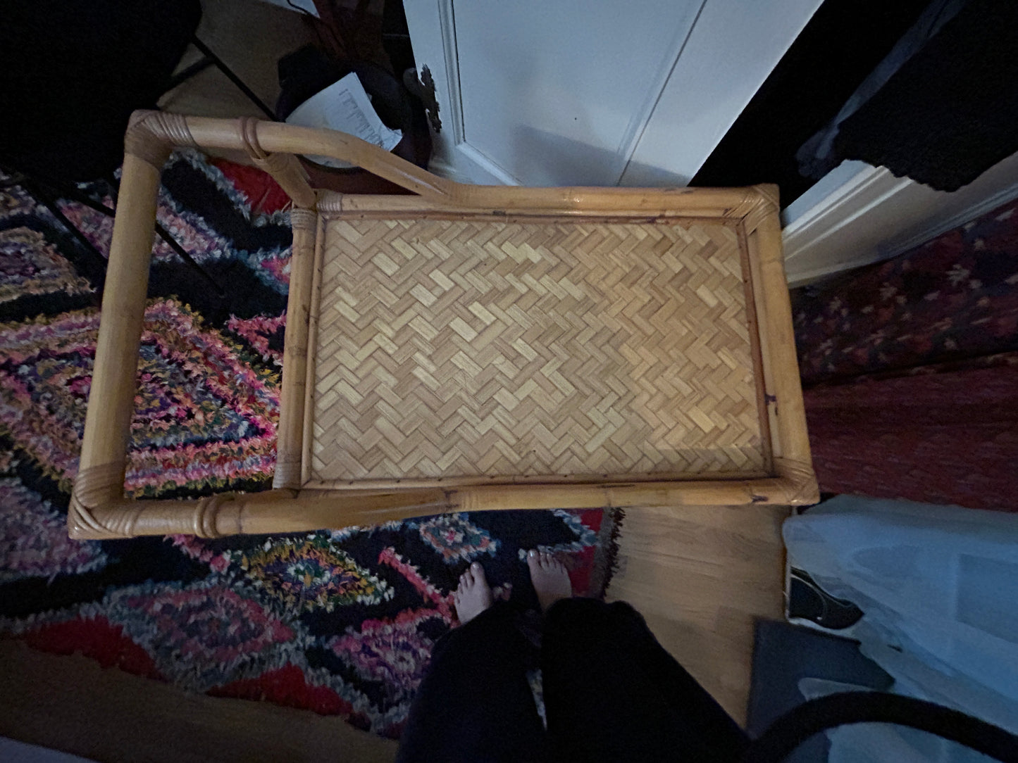 Vintage Rattan Bar Trolley
