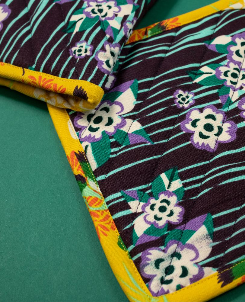 Ofenhandschuh und Topflappen-Set von Les Touristes Paris – 100% Baumwolle