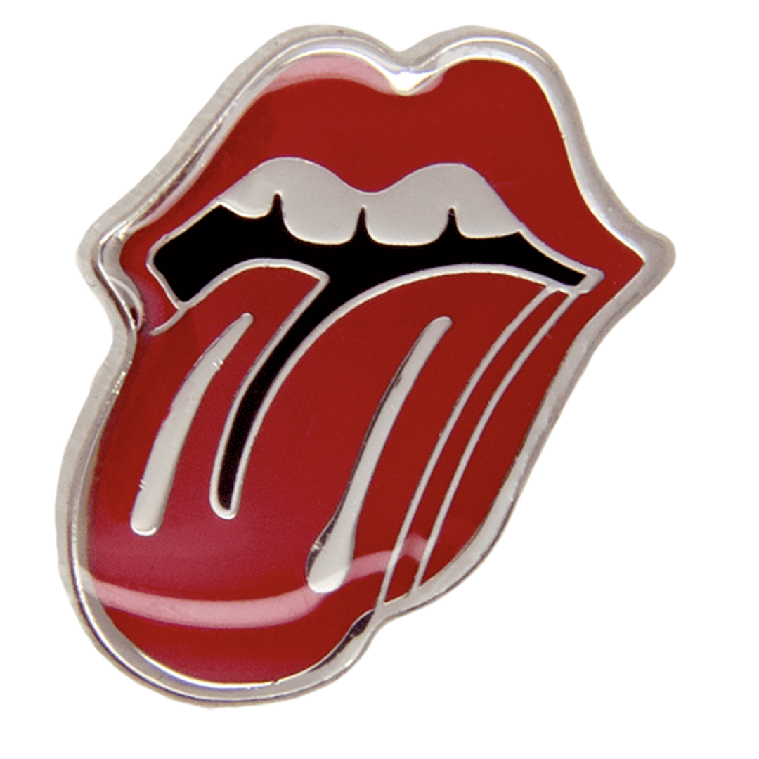 Rolling Stones Pin rot silber