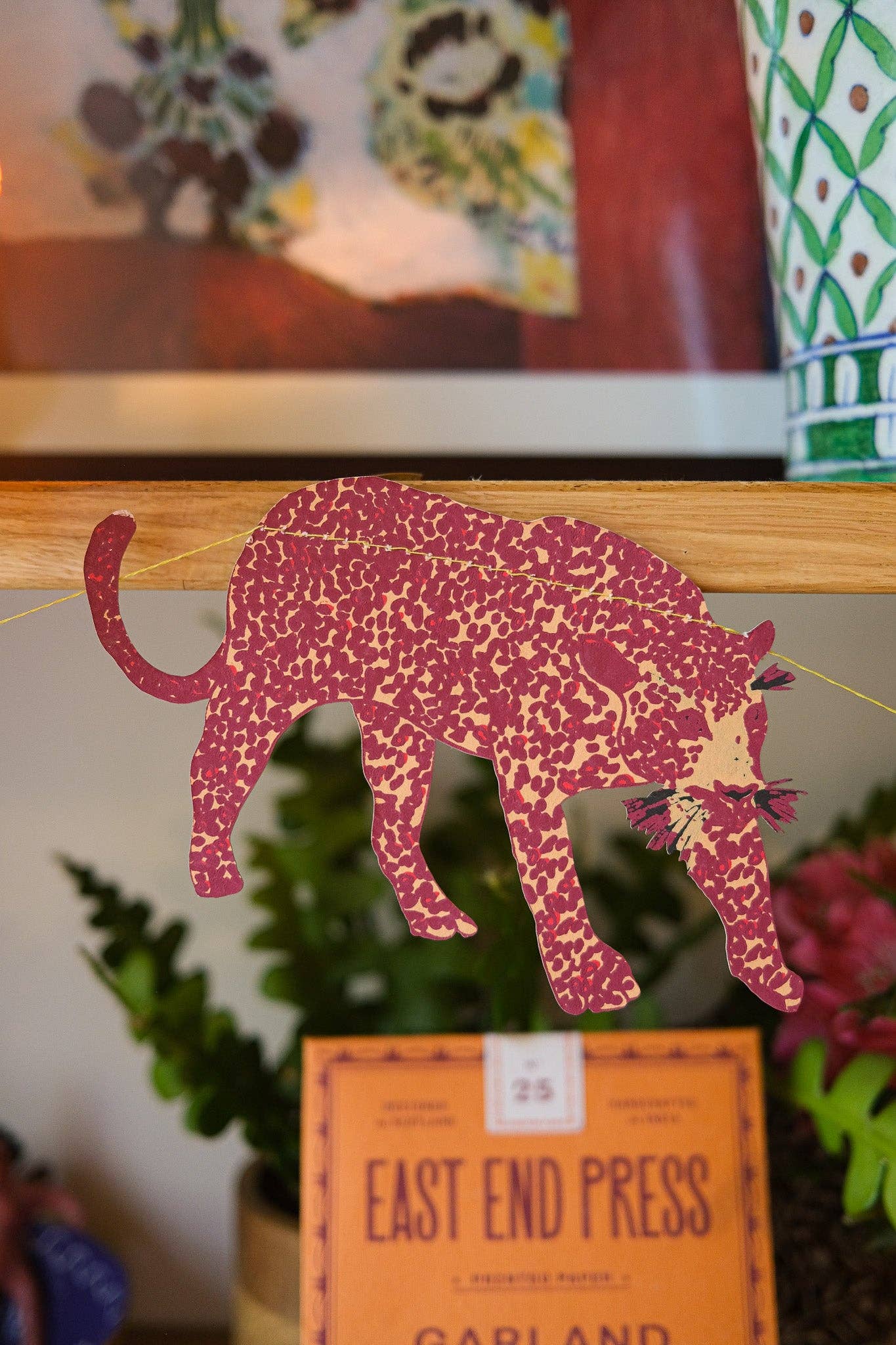 Genähte Girlande mit Safaritieren