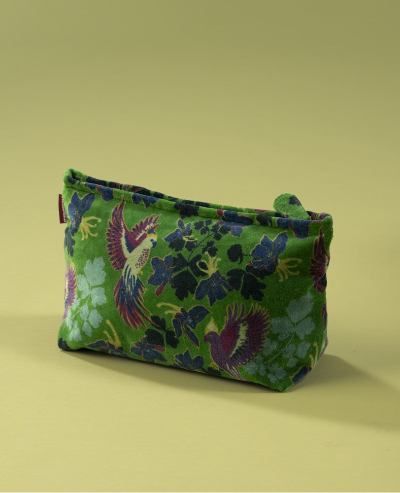 Kulturbeutel/Toiletttasche aus Baumwollsamt