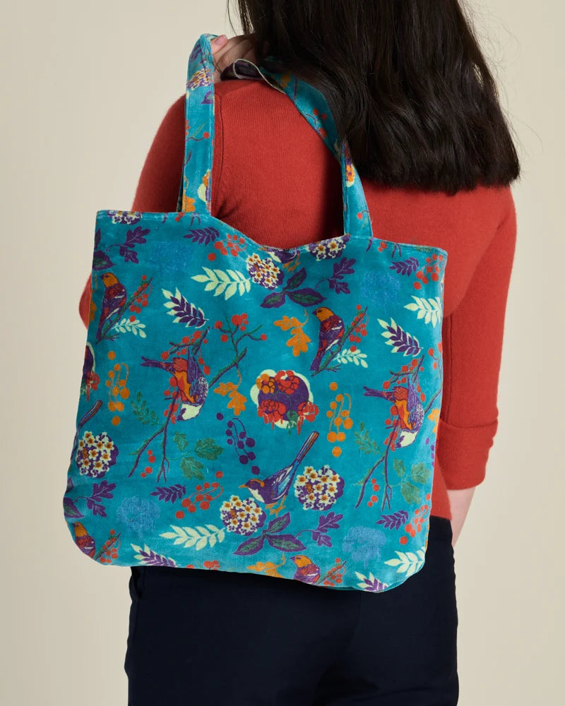 Totebag von Les Touristes Paris – 100% Baumwollen- Birdy Teal