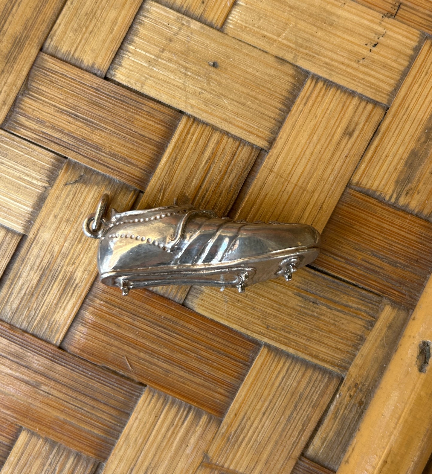 Massiver Silber Anhänger Fußballschuh