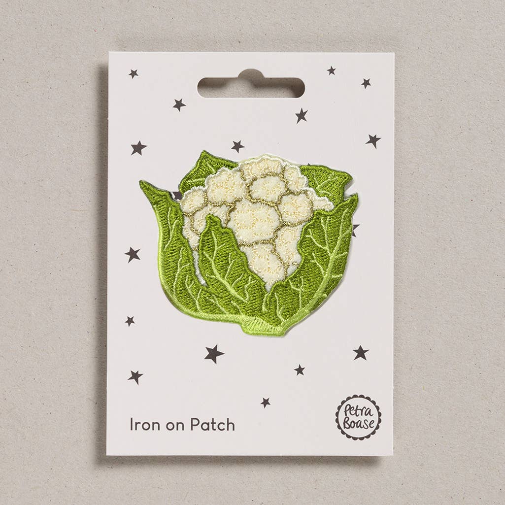 Blumenkohl | Gemüse Aufbügelbarer bestickter Aufnäher
