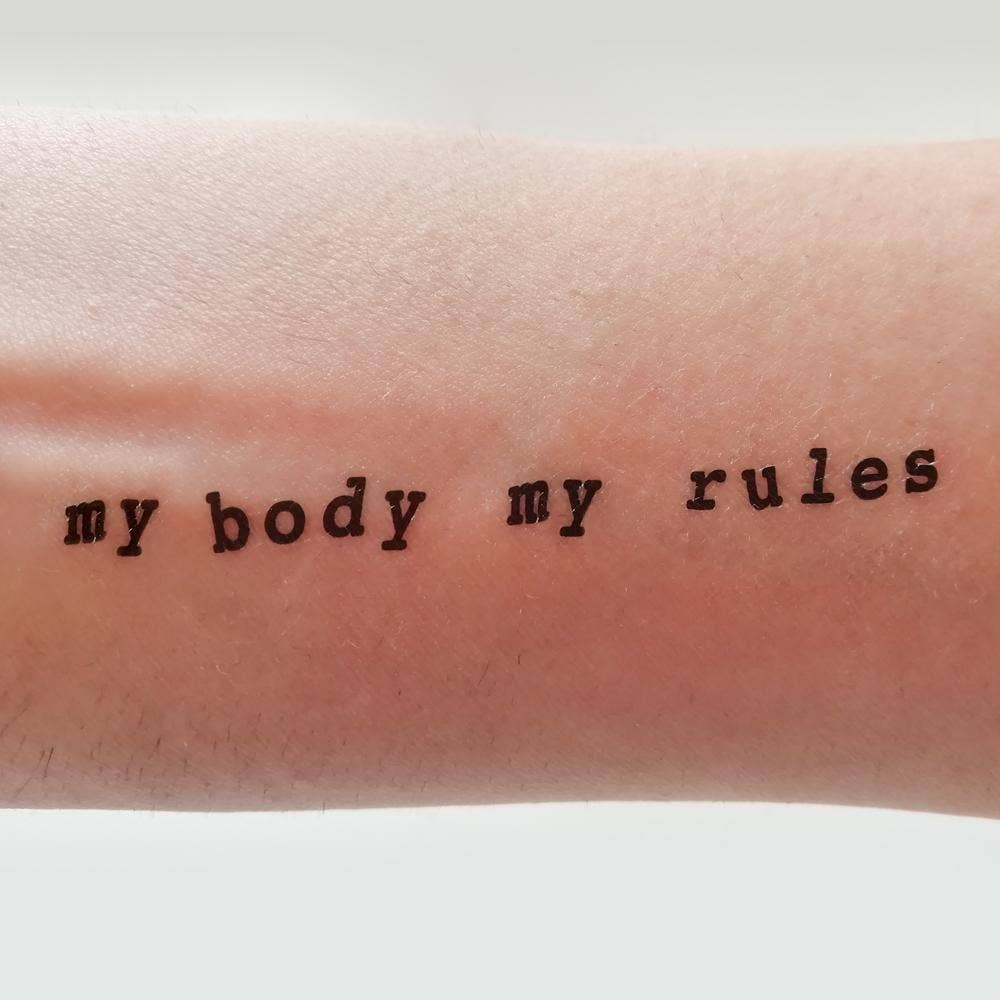 MY BODY MY RULES Tattoo (2er-Pack)