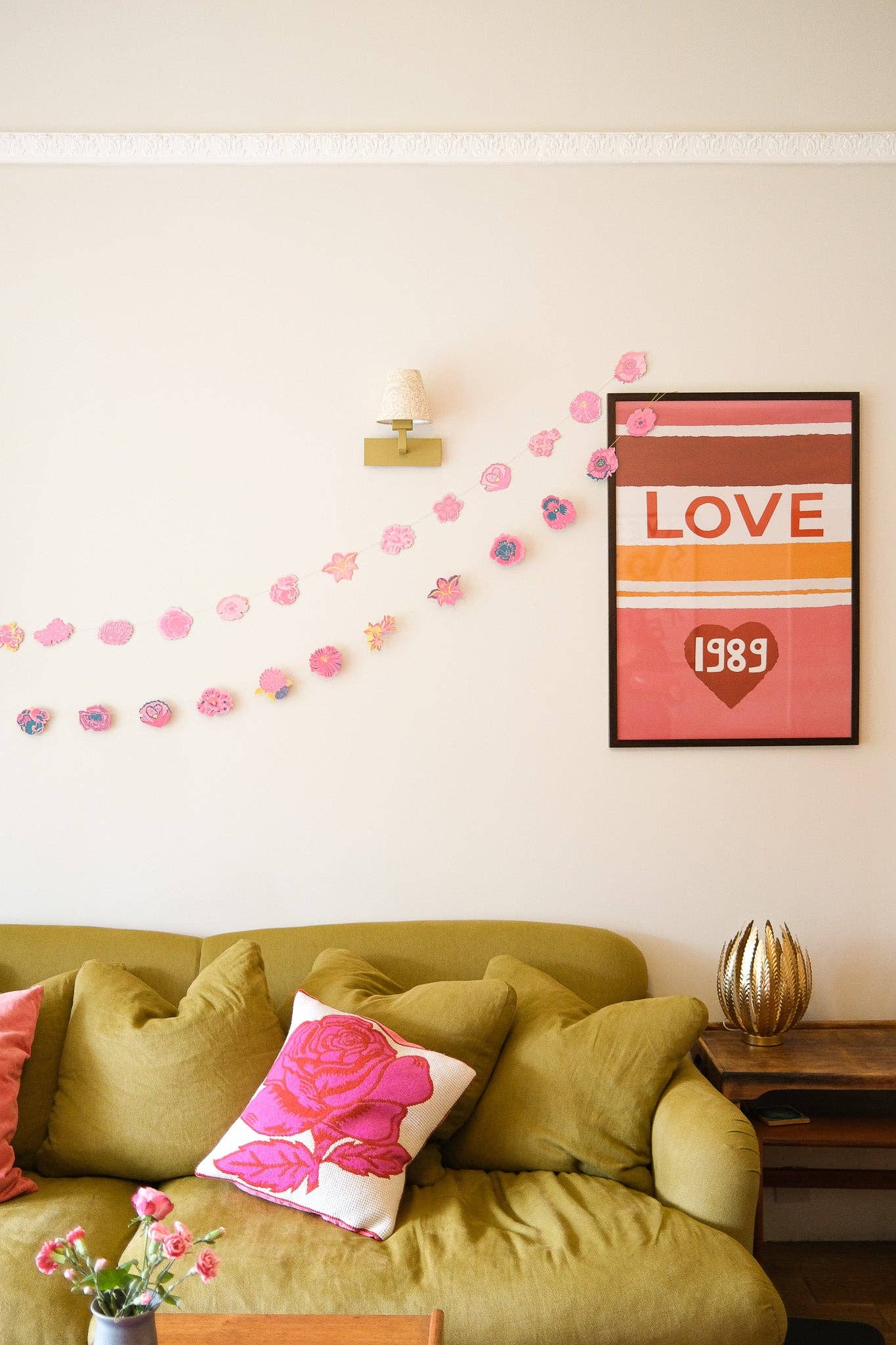 Frühlingsgarten Genähte Girlande