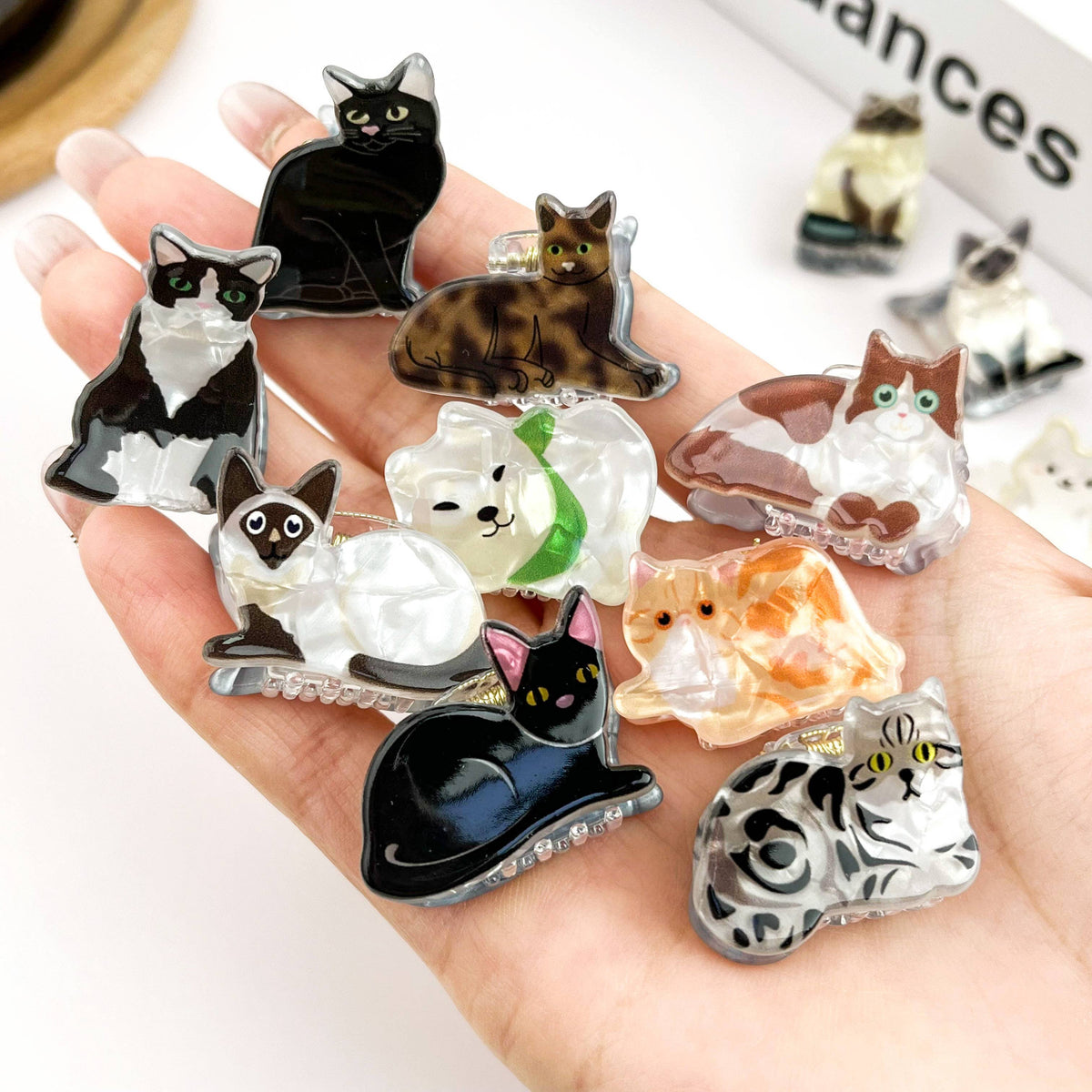Mini Haarklammer Katze Siam