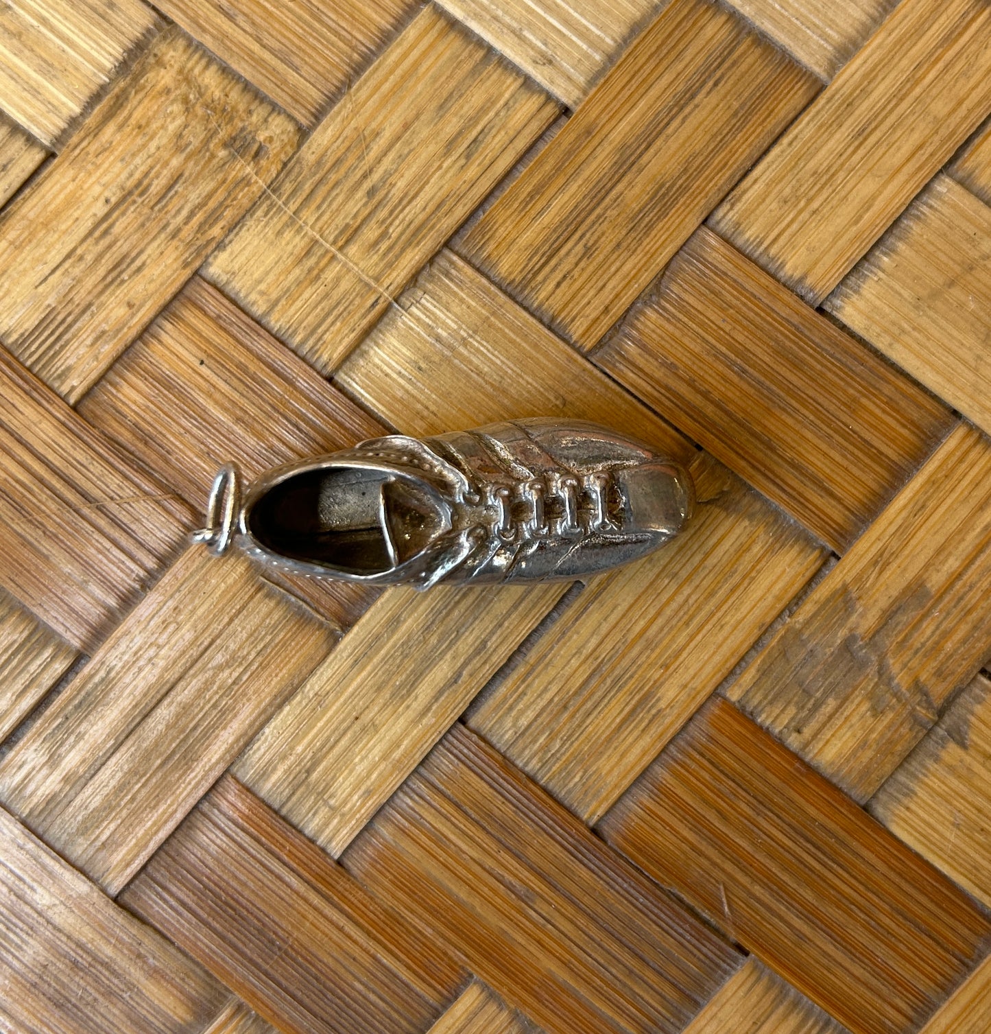 Massiver Silber Anhänger Fußballschuh