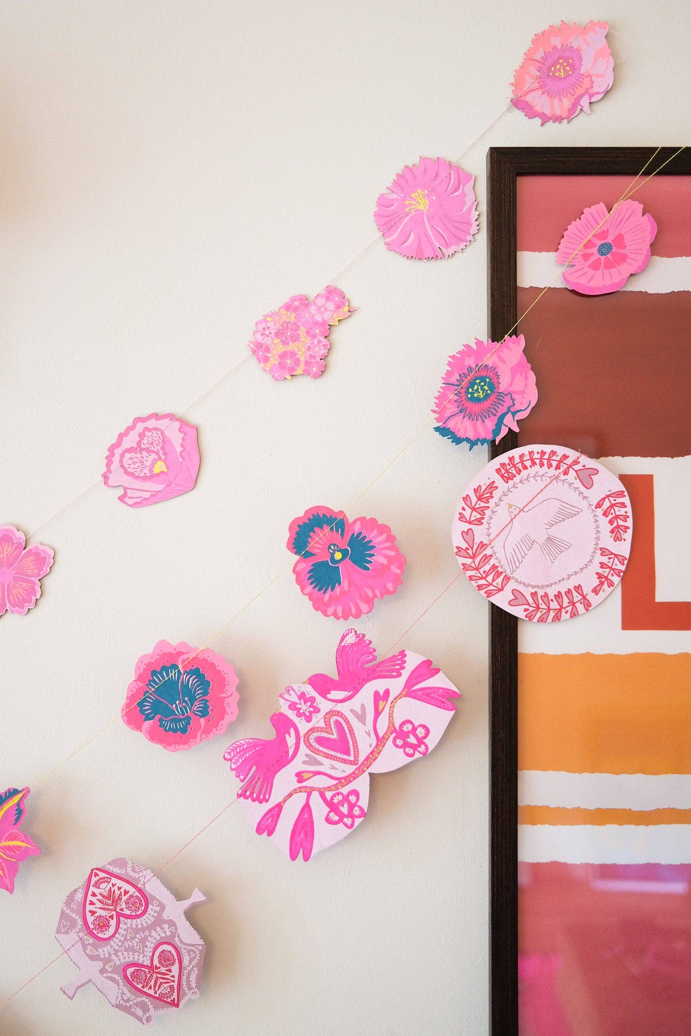 Frühlingsgarten Genähte Girlande