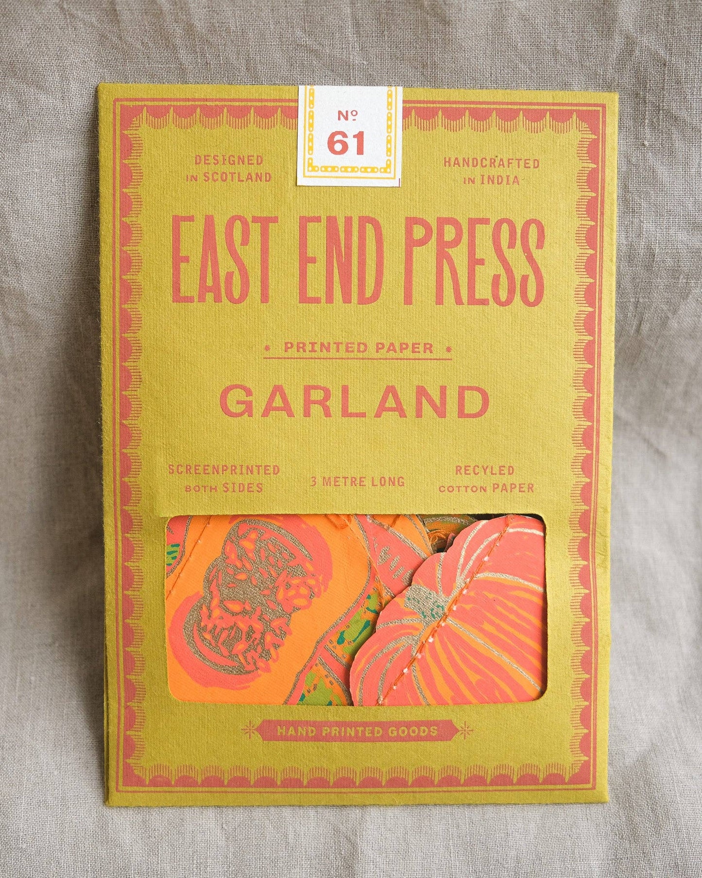 Genähte Kürbisgirlande