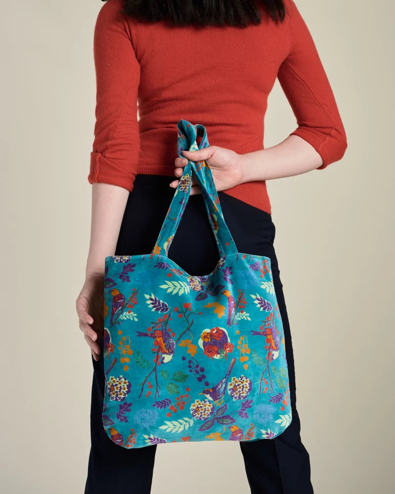 Totebag von Les Touristes Paris – 100% Baumwollen- Birdy Teal